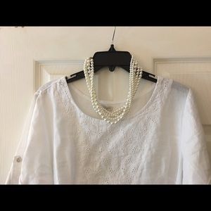 Pearl necklace & earring set