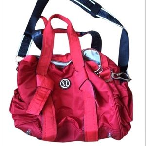 Lululemon Dtb mini duffel currant Red Cross bag.
