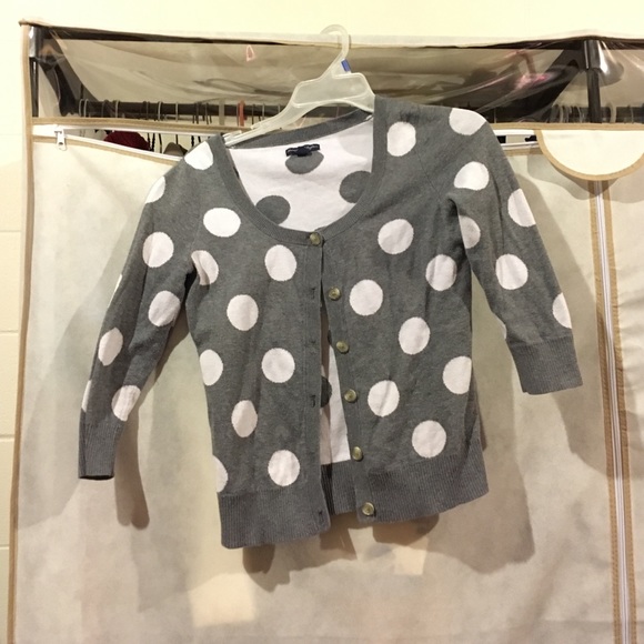Grey Polka Dot Cardigan