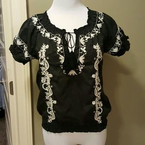 Gone 8/31!!! Silk Peasant Blouse