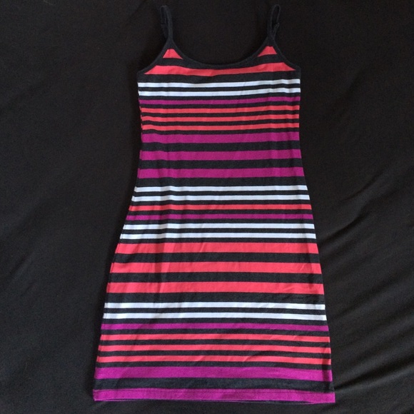 Striped shirt tank top dress
