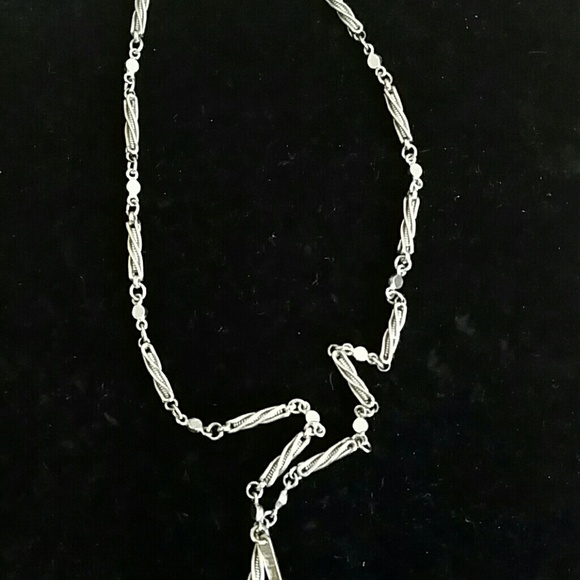 9 " Silver Plated 1" Rectangular Pendant - image 4