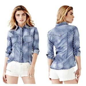 guess lalima denim shirt