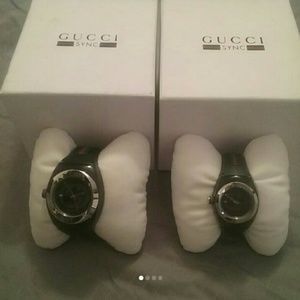His & her matching gucci watches