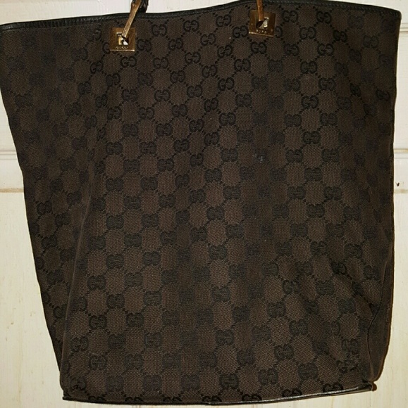 GUCCI 'GG' Brown & Black Shoulder Bag