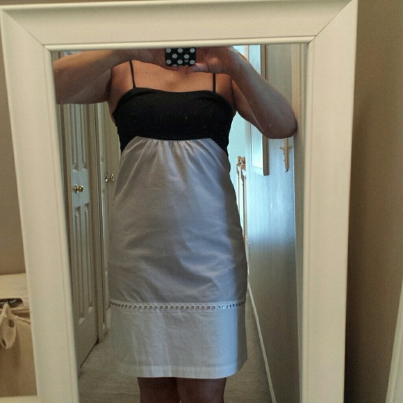 Ann Taylor strapless dress.