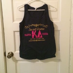 Kappa Delta navy tank top