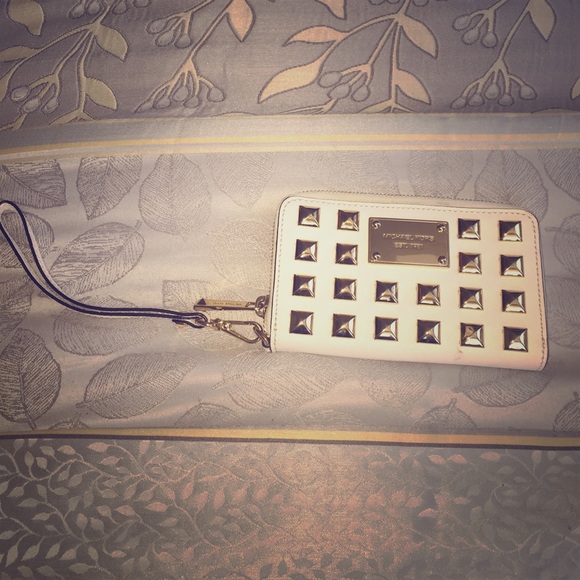 Gold studded clutch