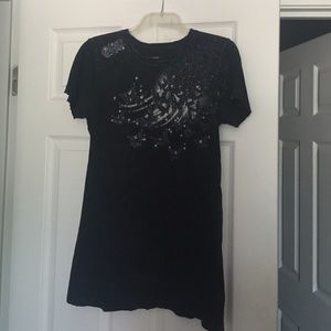 Black butterfly sinful tee