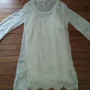 Embroidered Lace Bell Sleeve Lucky Brand Dress