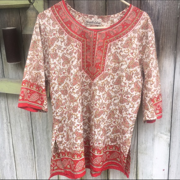 Vintage ethnic tunic hippie boho gypsy dashiki