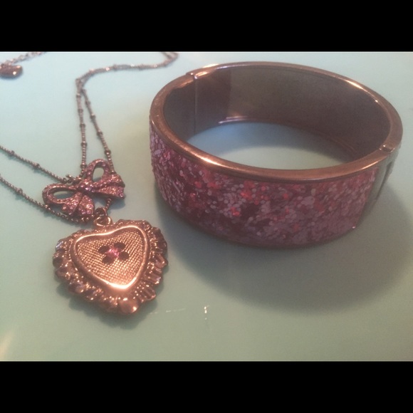 Betsey Johnson necklace and bracelet- set
