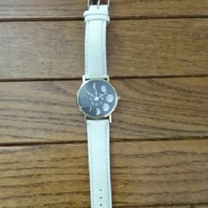 White Moon Phase Watch