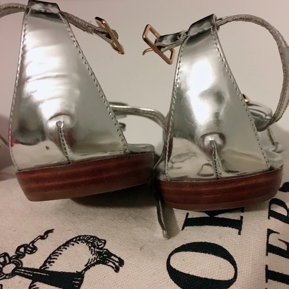 Beautiful Silver Kate Spade Sandals with studs - Picture 3 of 4