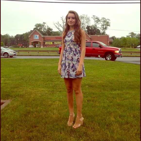 Patterned Blue Dress