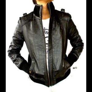 Women's bomber leather jacket style 4FP