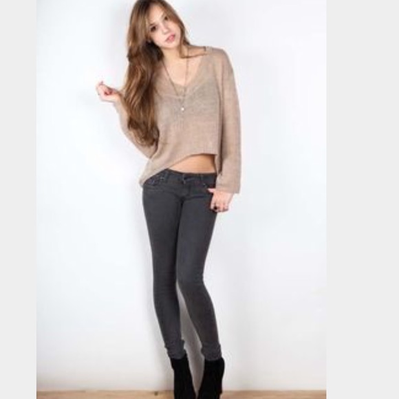 Brandy Melville Denim - Brandy Melville black jeans with zippers