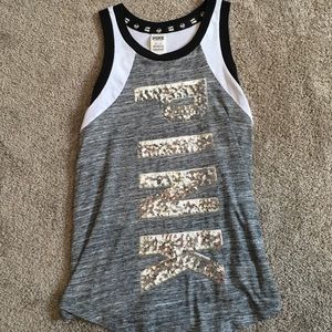 Pink Sequin Tank Top