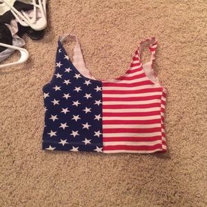 American flag crop top