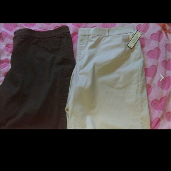 Brown tan khaki Bermuda shorts LOT o 2 SOLD - Picture 2 of 4