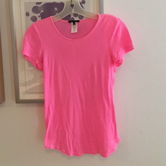 Theory neon pink T