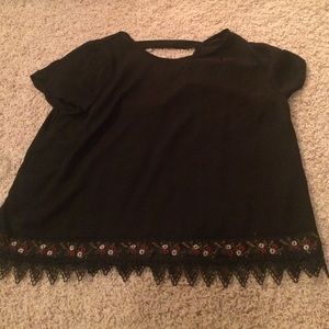 black short sleeved shirt