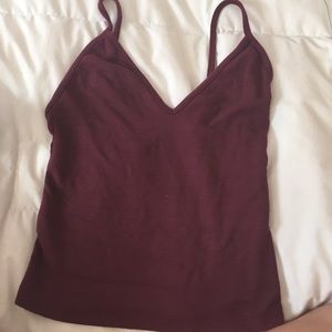 Wine colored brandy tank top