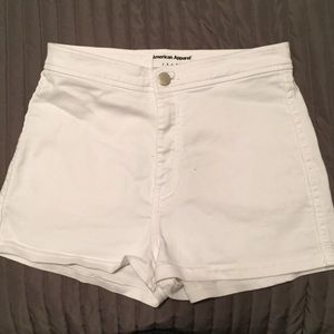 WHITE HIGH WAISTED SHORTS