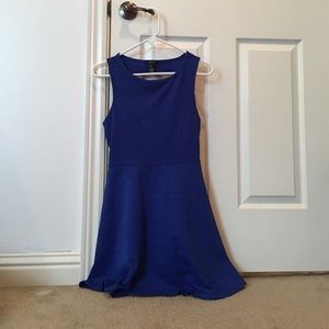 Blue Forever 21 Tribal Cut Dress