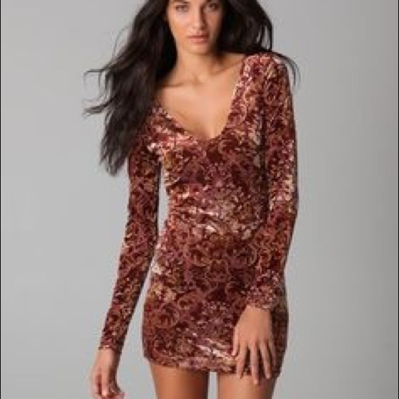 STOCK PHOTO OF THE FREE PEOPLE VELVET DRESS