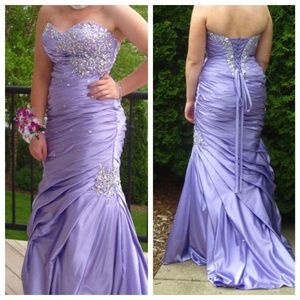 Lilac Mermaid Fit Prom Dress