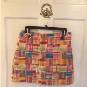 J crew patchwork skirt size 2