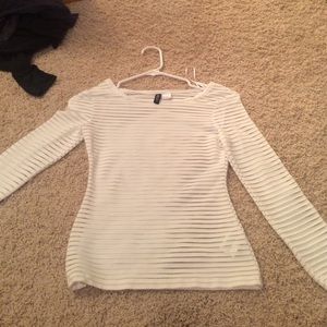 long sleeved white shirt