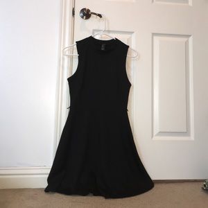 Black Forever 21 High-Neckline Dress