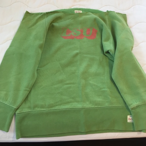 LSU Off Shoulder Sweatshirt, Green