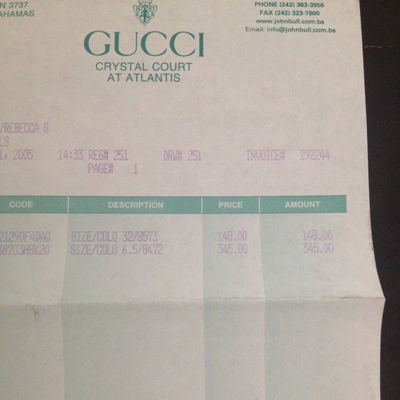 Proof of Gucci Authenticity - Picture 1 of 1