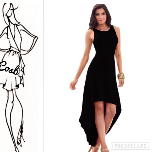 1 Left! Black High Low Dress w/Open Back - Picture 2 of 3