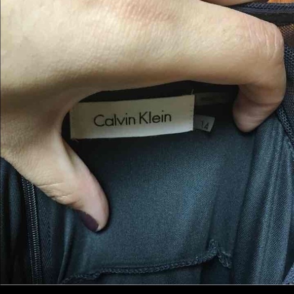 NWOT Calvin Klein Grey Gown - Picture 4 of 4