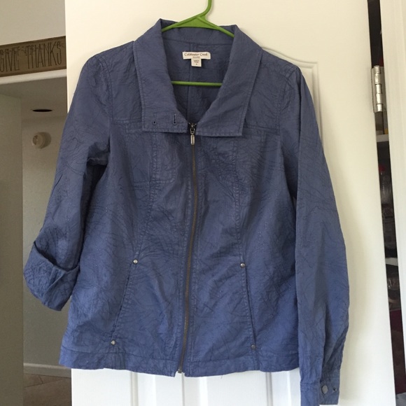 Coldwater Creek Shaped jacket dusty blue size 4