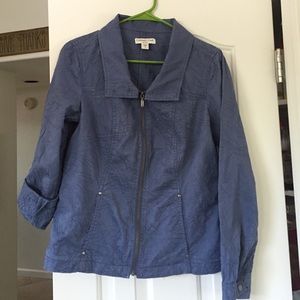 Coldwater Creek Shaped jacket dusty blue size 4
