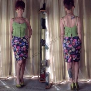 APPLE GREEN SUEDE TOP