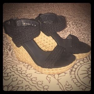 Stuart Weitzman espadrille wedge sandals