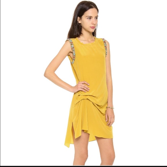 yellow hippie dress