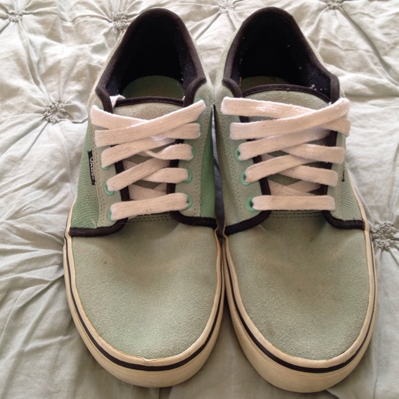 Mint colored Vans Chukka low style