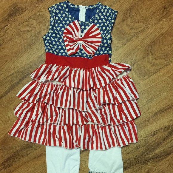 Patriotic ruffle dress