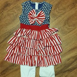 Patriotic ruffle dress