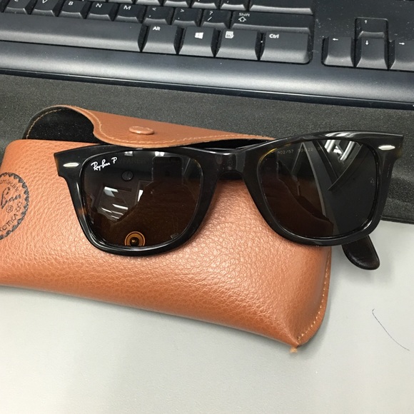 Rayban polarized tortoise shell wayfarer 4140p
