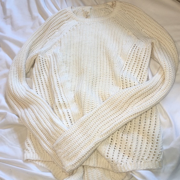 Cream cable knit h&m sweater
