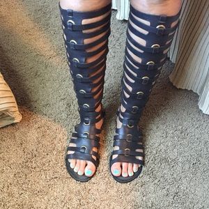 Aldo black gladiator sandals