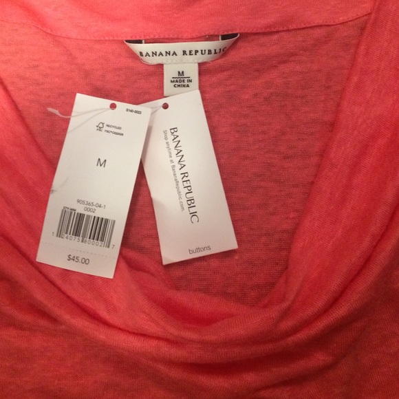 NWT Banana Republic Peach cowl neck top - Picture 3 of 4